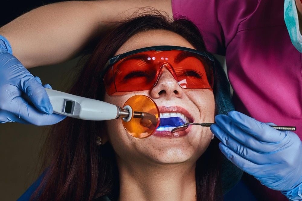 Tooth cavity treatment at a dental clinic in Albania