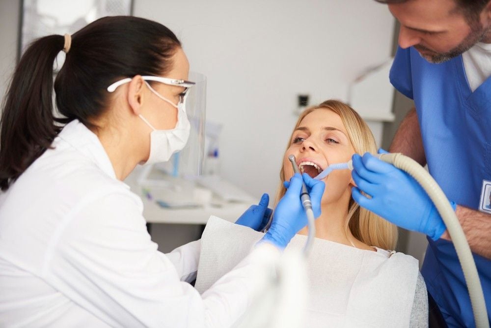 Dental check-up at a dental clinic in Tirana
